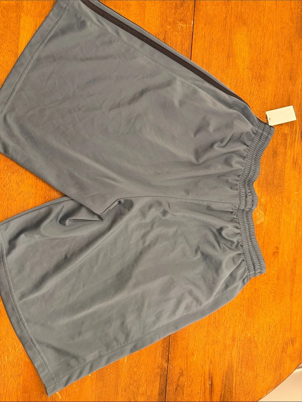 adidas Men’s Gray Athletic Shorts with Dark Side Stripes xl